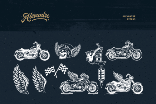Alevantre Tattoo Bold Script Font 10