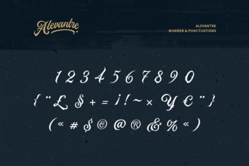 Alevantre Tattoo Bold Script Font 7