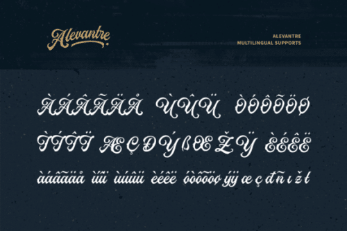 Alevantre Tattoo Bold Script Font 8