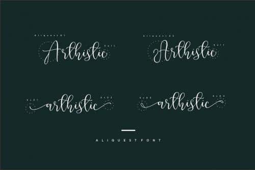 Aliquest Script Font 3