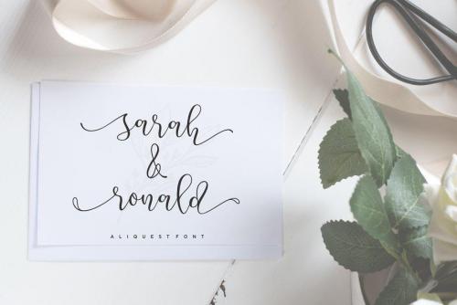 Aliquest Script Font 5