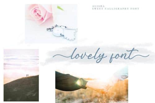 Alisha Sweet Calligraphy Font  2