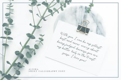 Alisha Sweet Calligraphy Font  4