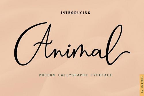 Animal Modern Calligraphy Script Font