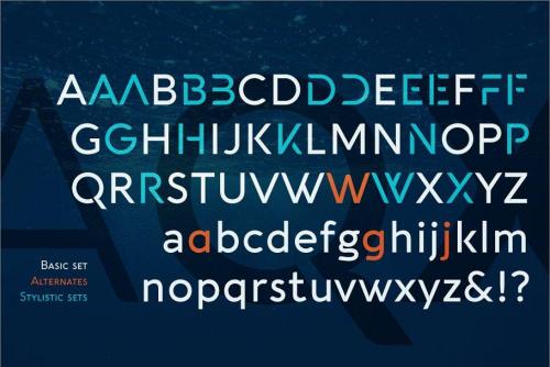 Aquawax Pro Font Family 12