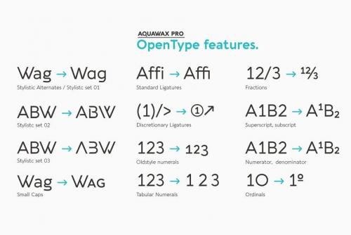 Aquawax Pro Font Family 13