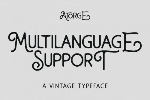 Atorge Display Font 7