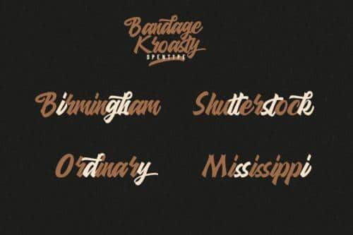 Bandage Kroasty Script Font 4