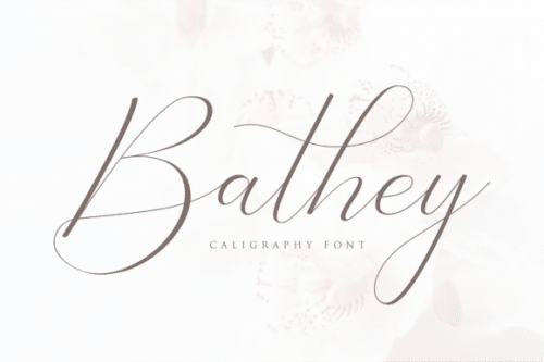 Bathey Calligraphy Font