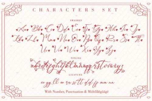 Beautiful Kisses Script Font 6