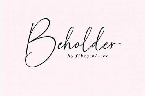 Beholder Handwritten Font 1