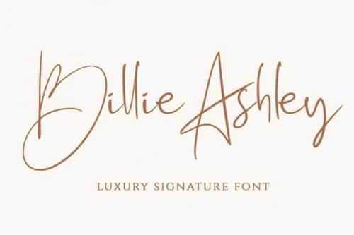 Billie Ashley Luxury Signature Font