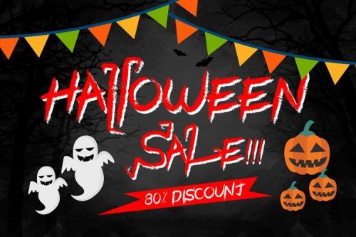 Black Halloween Font  4