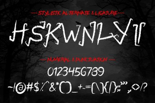 Black Halloween Font  6
