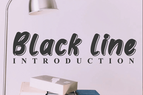 Black Line Display Font 1