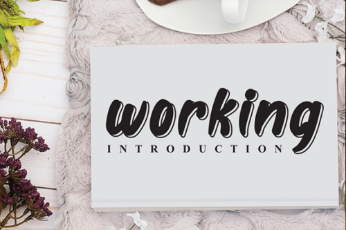 Black Line Display Font 4