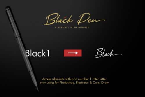 Black Pen Font  4