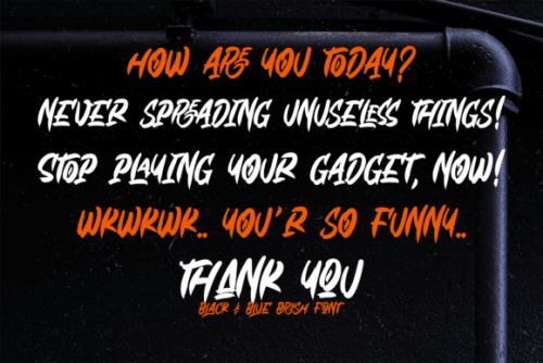 Black  Blue Brush Font 10