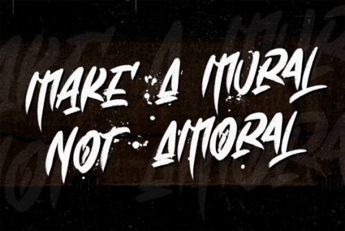 Black  Blue Brush Font 3