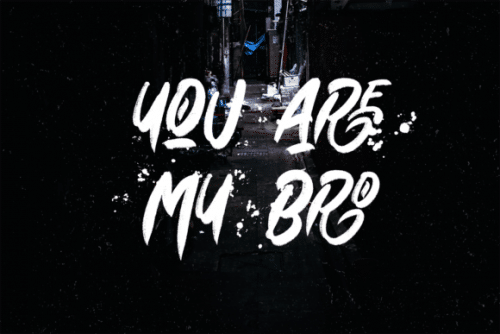 Black  Blue Brush Font 4