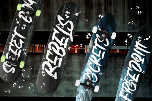 Black  Blue Brush Font 5