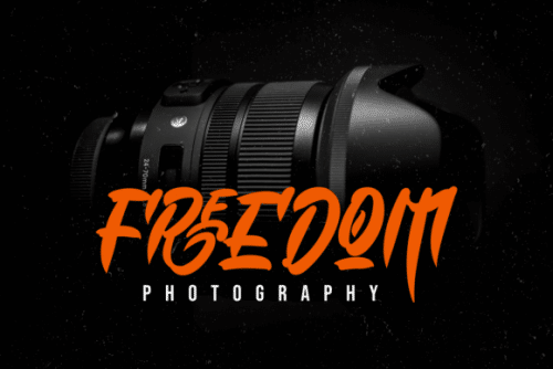 Black  Blue Brush Font 7