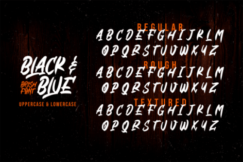 Black  Blue Brush Font 8