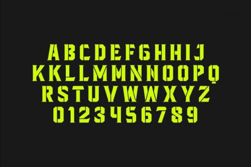 Blacktroops Stencil Font 3