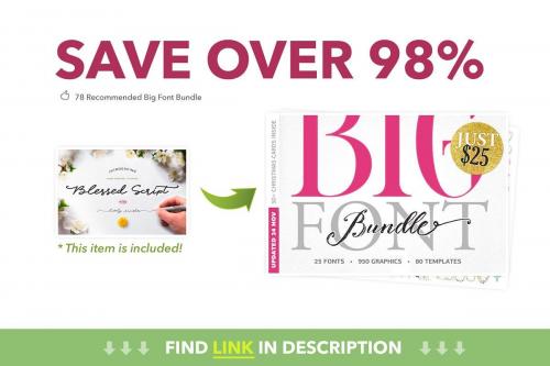 Blessed Script Font Free  5