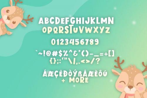 Blitzen Deer Font  6
