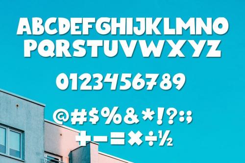 Blue Night Bold Cartoon Font 3
