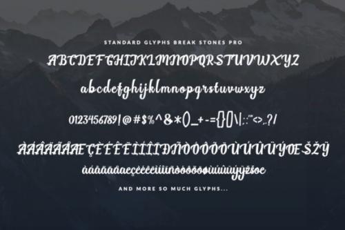 Break Stones Script Brush Font 11