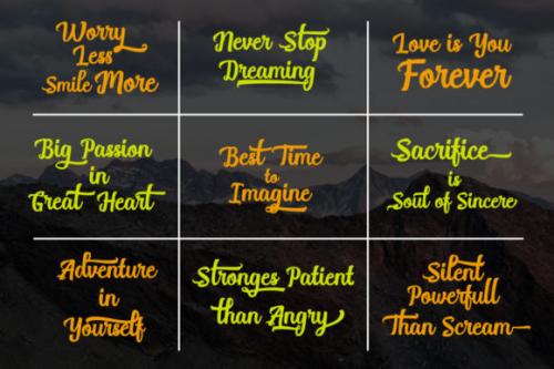 Break Stones Script Brush Font 7