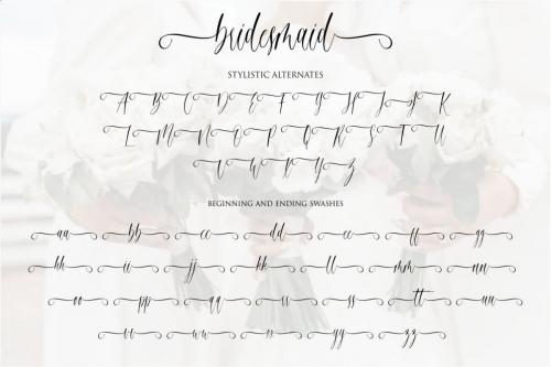 Bridesmaid Calligraphy Script Font 9