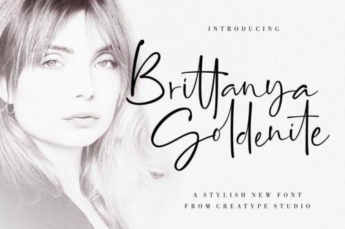 Brittanya Goldenite Handwritten Font