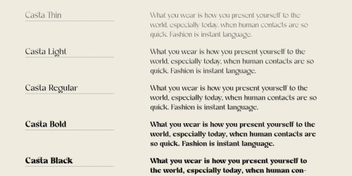 Casta Serif Font 9