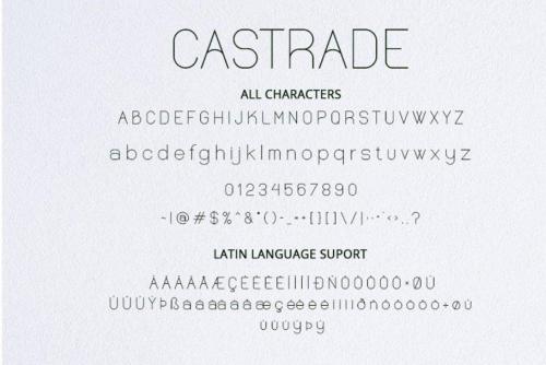 Castrade Modern Sans Serif Typeface 1