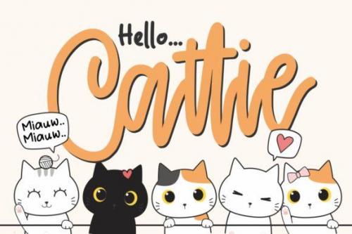 Cattie Cute Script Font