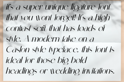 Celattin – Unique Ligature Font 4
