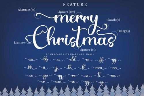 Christmas Bear Calligraphy Font 7