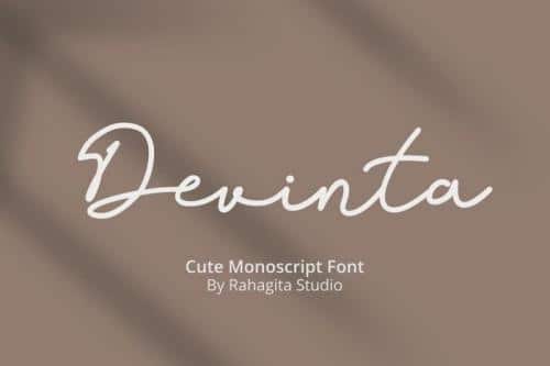 Devinta Handwritten Monoline Font 1