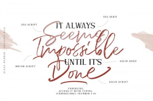 Diana Webber SVG Font Duo  9