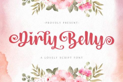 Dirly Belly Bold Calligraphy Script Font