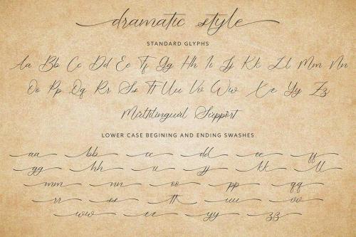 Dramatic Style Calligraphy Font  10
