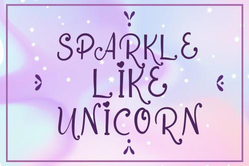 Dream Unicorn Handwritten Font 3