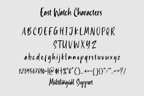 East Watch Bold Handwritten Font 10