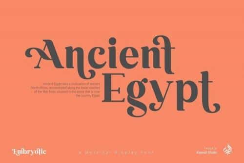 Embryotic Serif Display Font 2