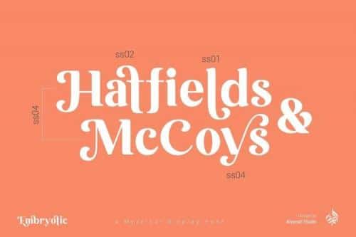 Embryotic Serif Display Font 6
