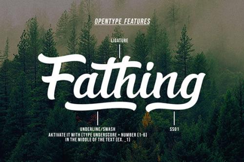 Fathing Modern Bold Script Font 1