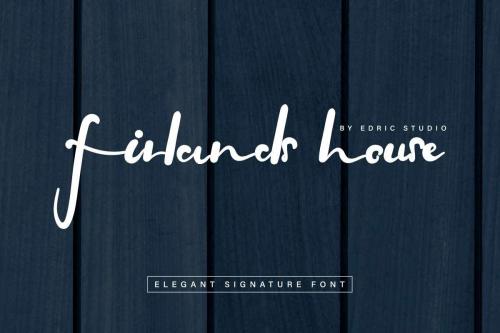 Firlands House Signature Script Font